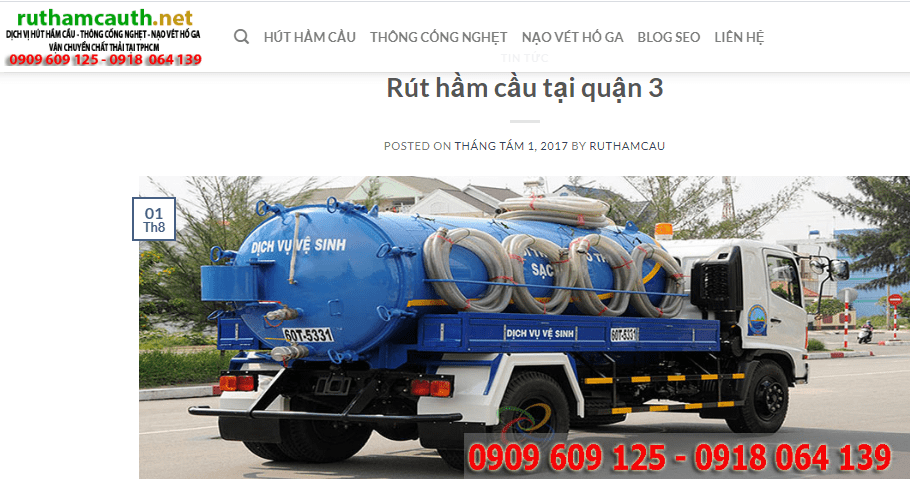 rút hầm cầu quận 3