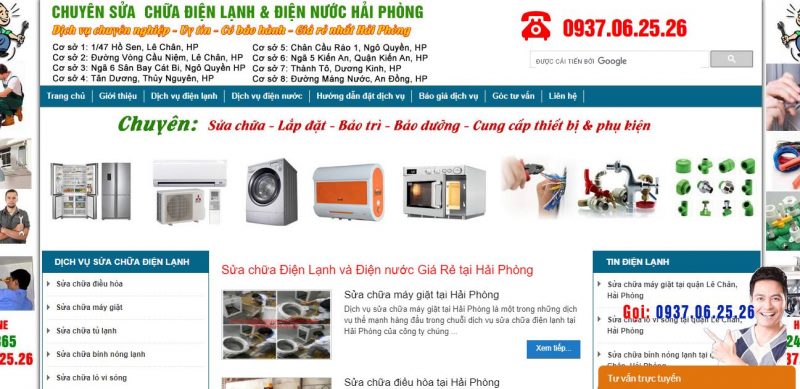 sửa máy giặt tại hải phòng